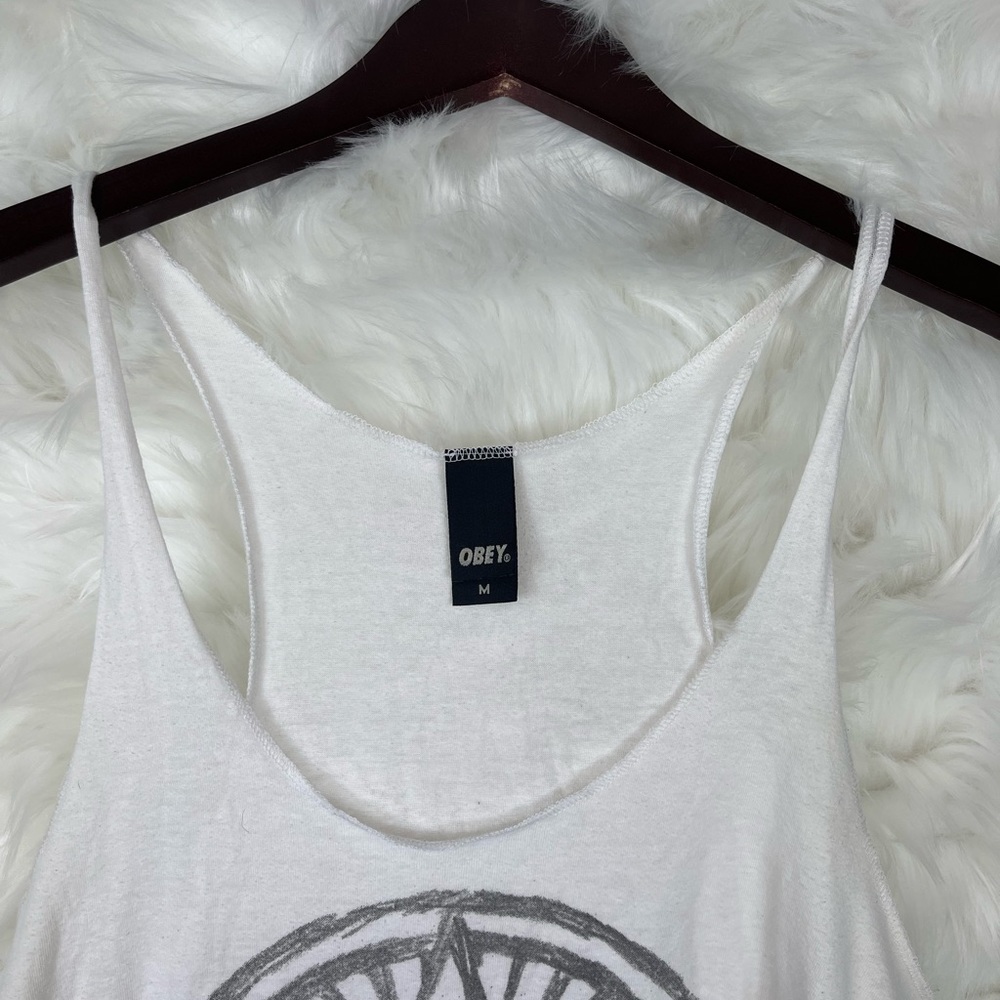 OBEY • Racerback Tank • White • M - Picture 4 of 11